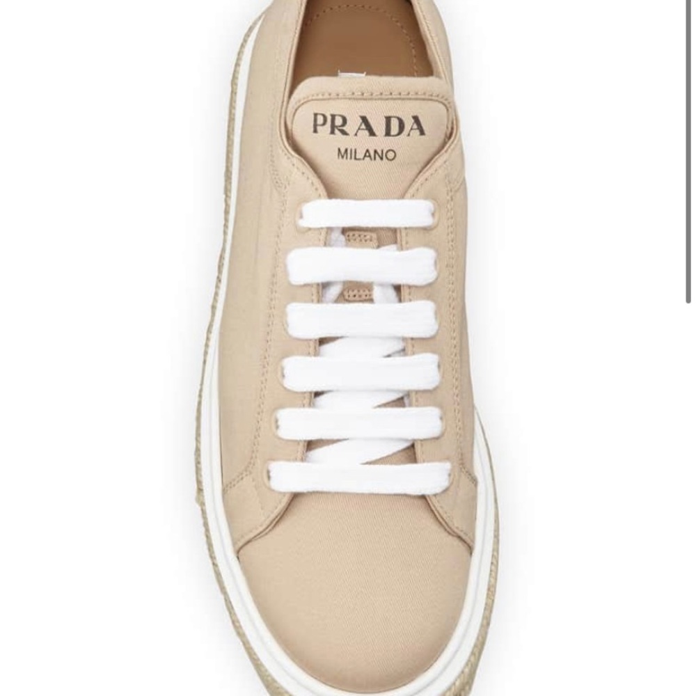 Prada Canvas Platform Espadrille Sneakers - Picture 3 of 3
